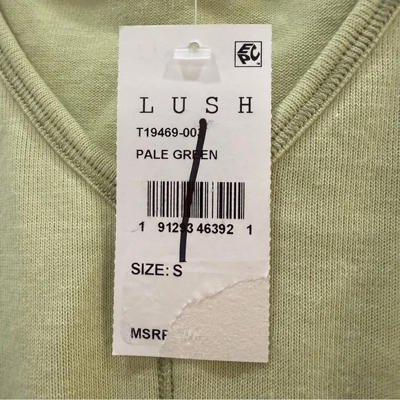 LUSH Women's Green Twist Front Top - Picture 3 of 5